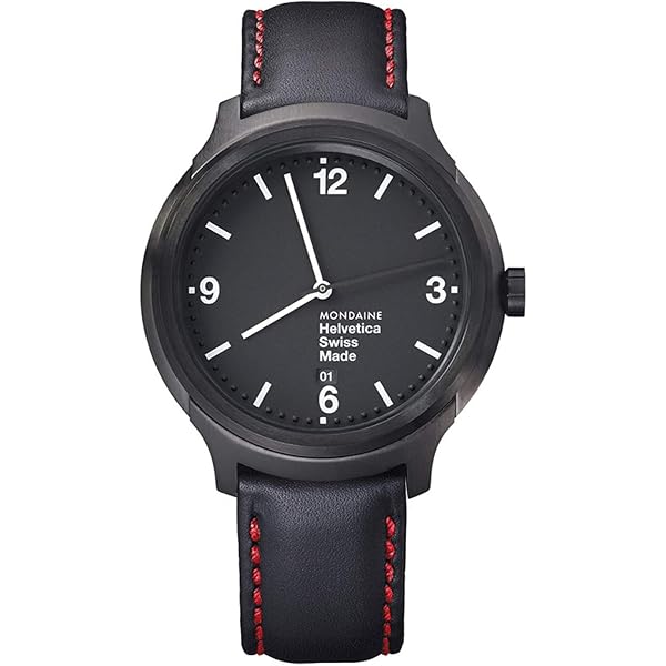 Mondaine Helvetica No1 Bold Women's/ Men's Watch, Black Dial with